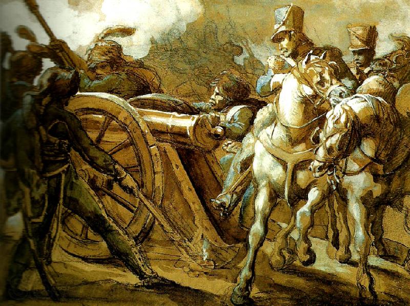 charles emile callande artillerie en action France oil painting art